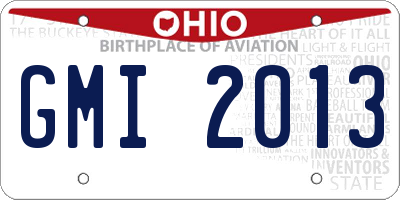 OH license plate GMI2013