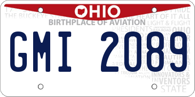 OH license plate GMI2089