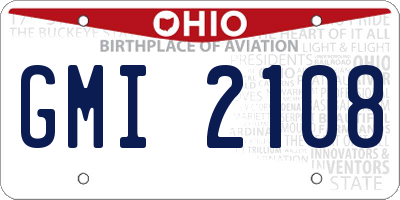 OH license plate GMI2108