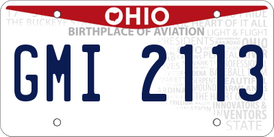 OH license plate GMI2113