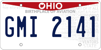 OH license plate GMI2141