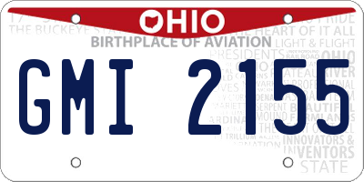 OH license plate GMI2155