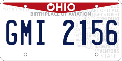 OH license plate GMI2156
