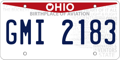 OH license plate GMI2183