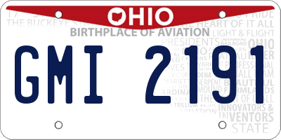 OH license plate GMI2191