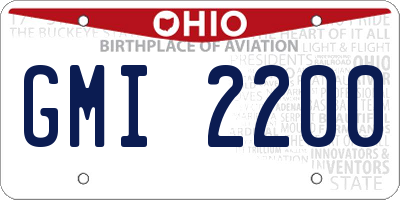 OH license plate GMI2200