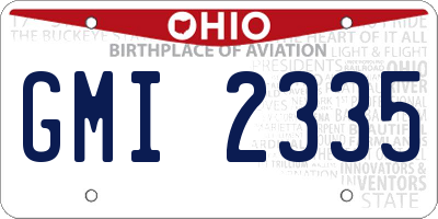 OH license plate GMI2335