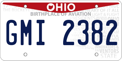OH license plate GMI2382