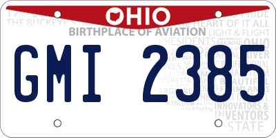 OH license plate GMI2385