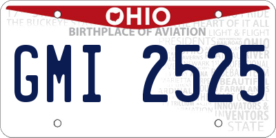 OH license plate GMI2525