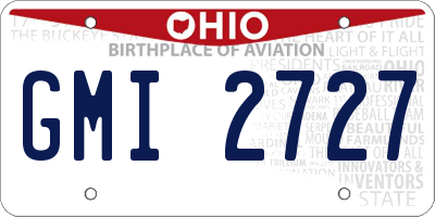 OH license plate GMI2727