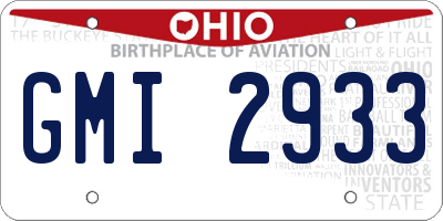 OH license plate GMI2933