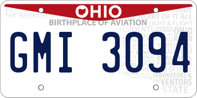 OH license plate GMI3094