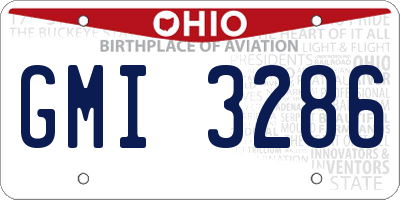 OH license plate GMI3286