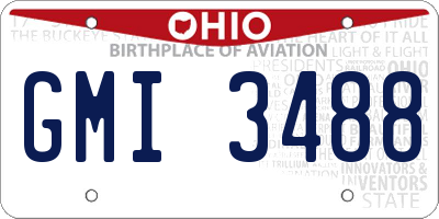 OH license plate GMI3488