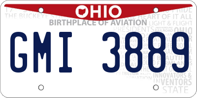 OH license plate GMI3889