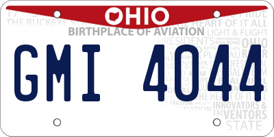 OH license plate GMI4044