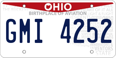 OH license plate GMI4252