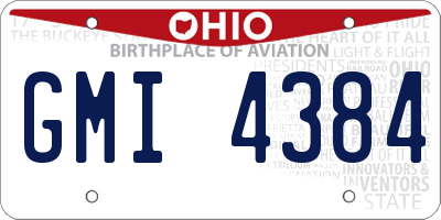 OH license plate GMI4384