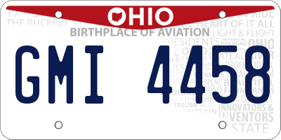 OH license plate GMI4458