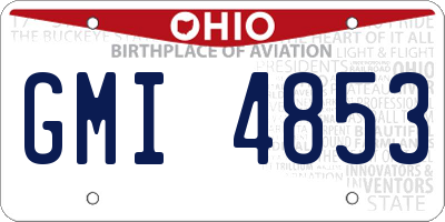 OH license plate GMI4853