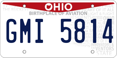 OH license plate GMI5814