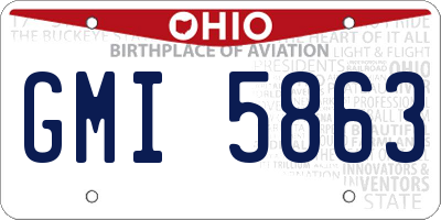 OH license plate GMI5863