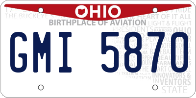 OH license plate GMI5870
