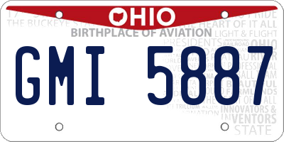 OH license plate GMI5887