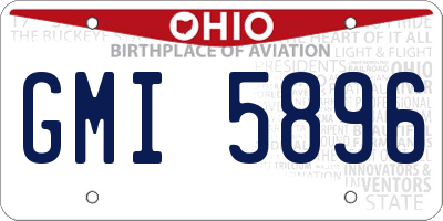 OH license plate GMI5896