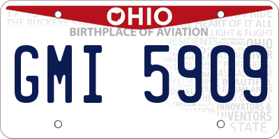 OH license plate GMI5909