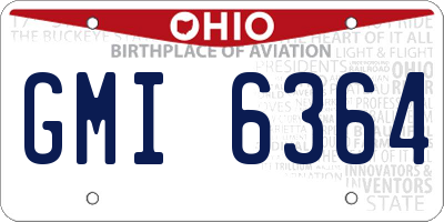 OH license plate GMI6364