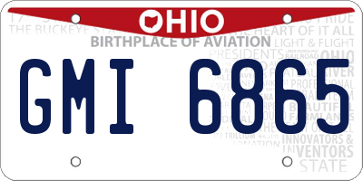 OH license plate GMI6865