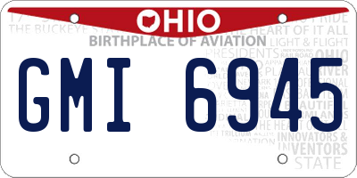 OH license plate GMI6945