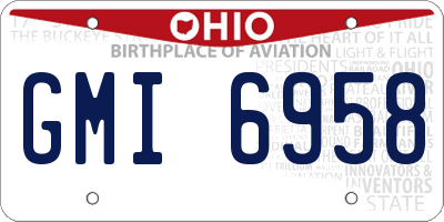 OH license plate GMI6958