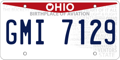 OH license plate GMI7129