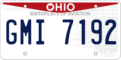 OH license plate GMI7192