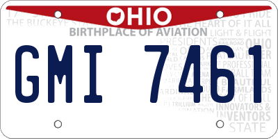 OH license plate GMI7461