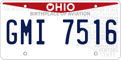 OH license plate GMI7516