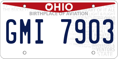 OH license plate GMI7903