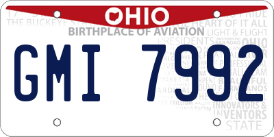 OH license plate GMI7992