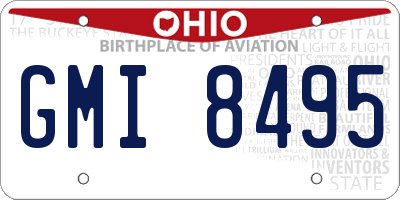 OH license plate GMI8495