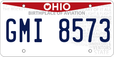 OH license plate GMI8573