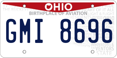 OH license plate GMI8696