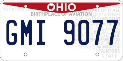 OH license plate GMI9077