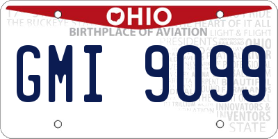 OH license plate GMI9099