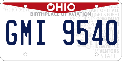 OH license plate GMI9540