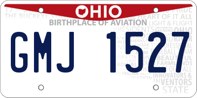 OH license plate GMJ1527