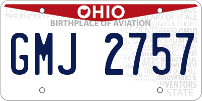 OH license plate GMJ2757