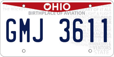 OH license plate GMJ3611
